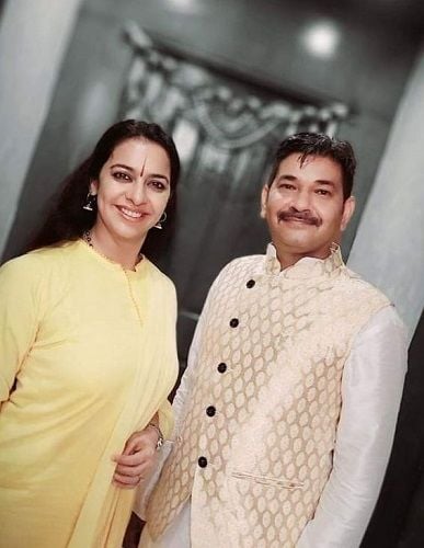 Acharya Pratishtha and her husband