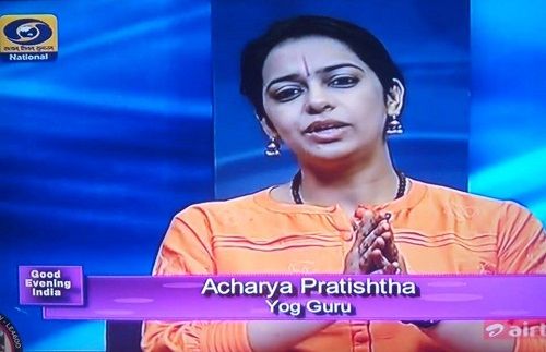 Acharya Pratishtha in a talk show