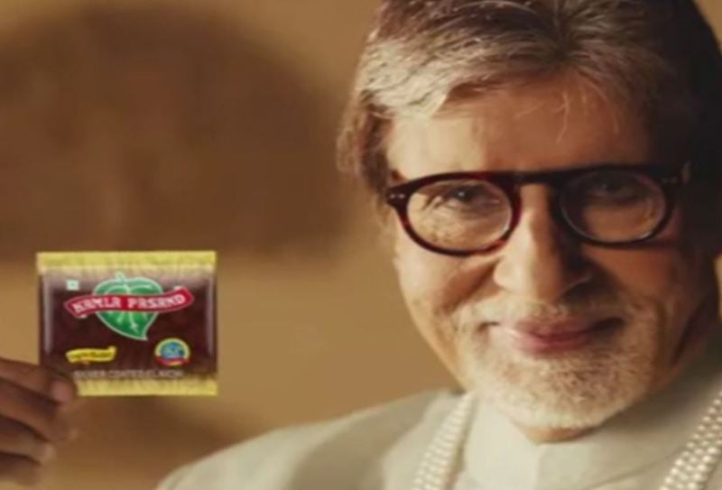 Amitabh Bachchan promoting a paan masala brand, Kamla Pasand