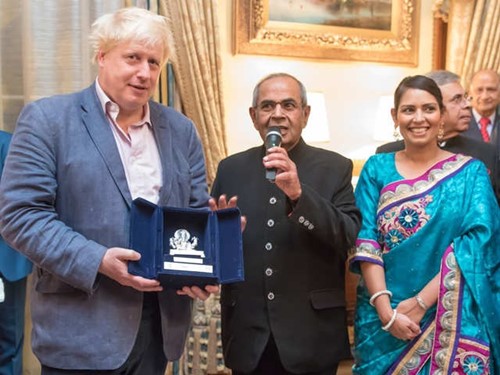 Boris Johnson at the Hinduja's Diwali party in London