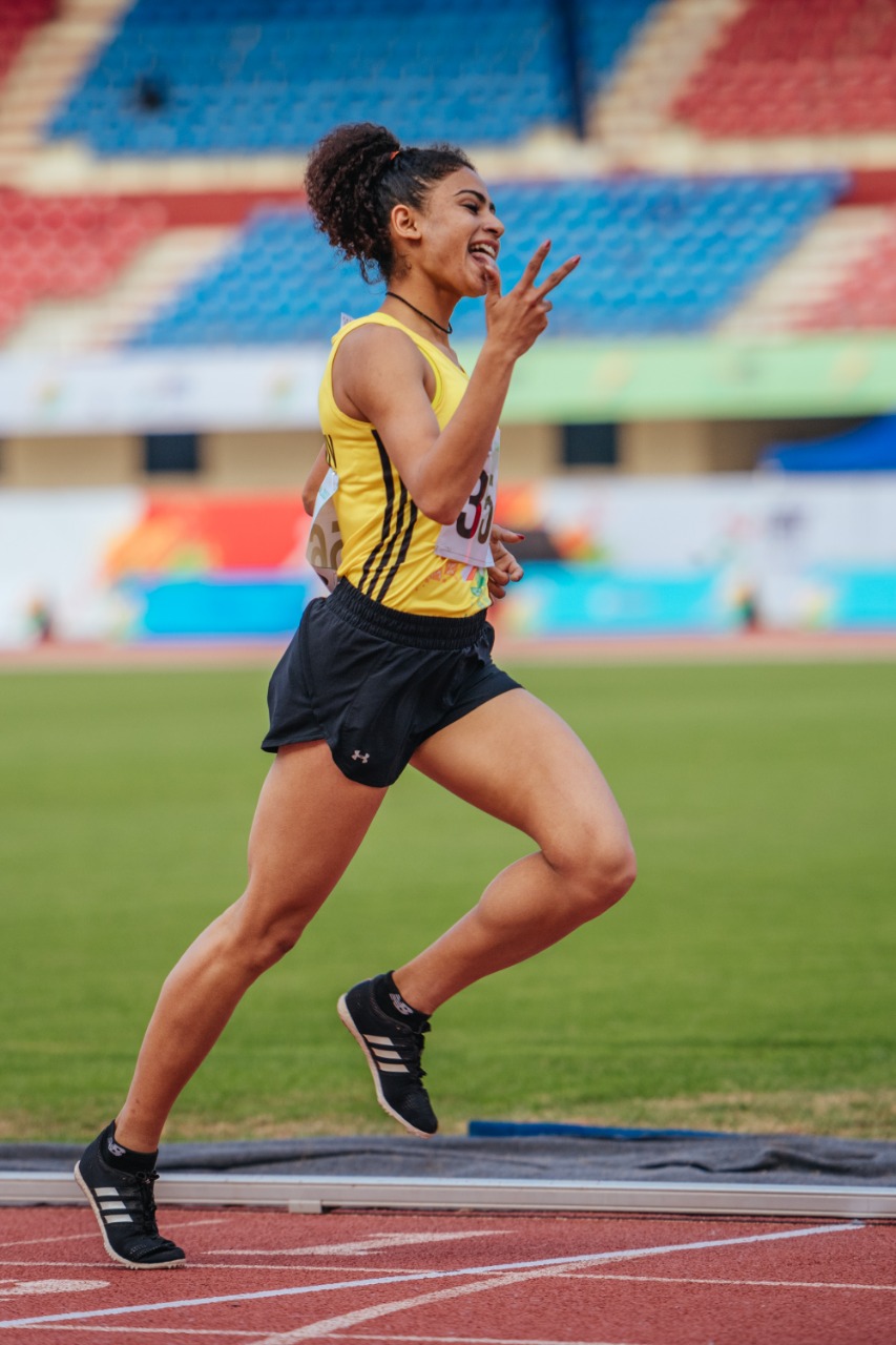 Harmilan Kaur running