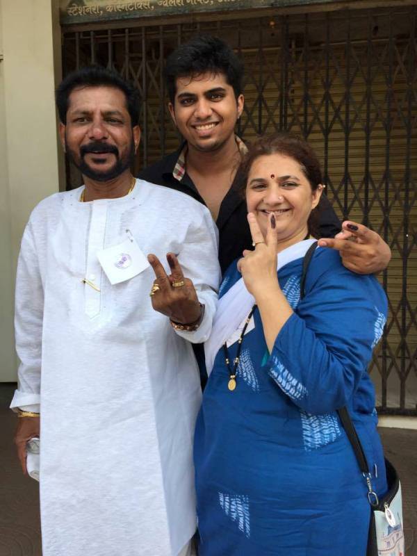 Krish with his parents