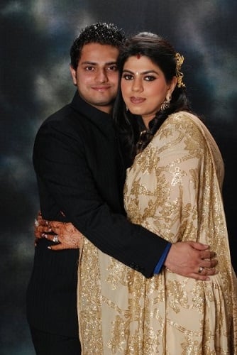 Pooja Dadlani with her husband