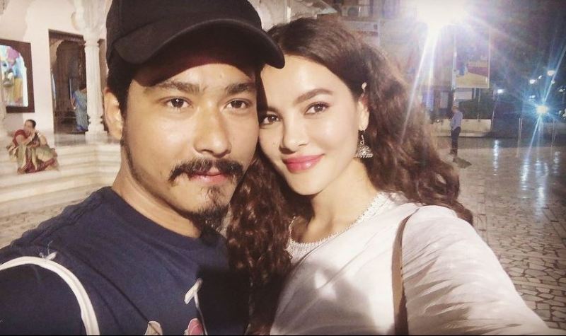 Shristi Shrestha with her boyfriend