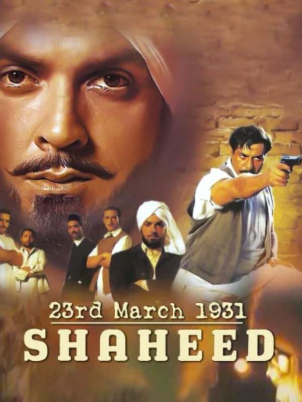 Sunny Deol (extreme right) portraying Azad in the movie 23rd March 1931: Shaheed in 2002