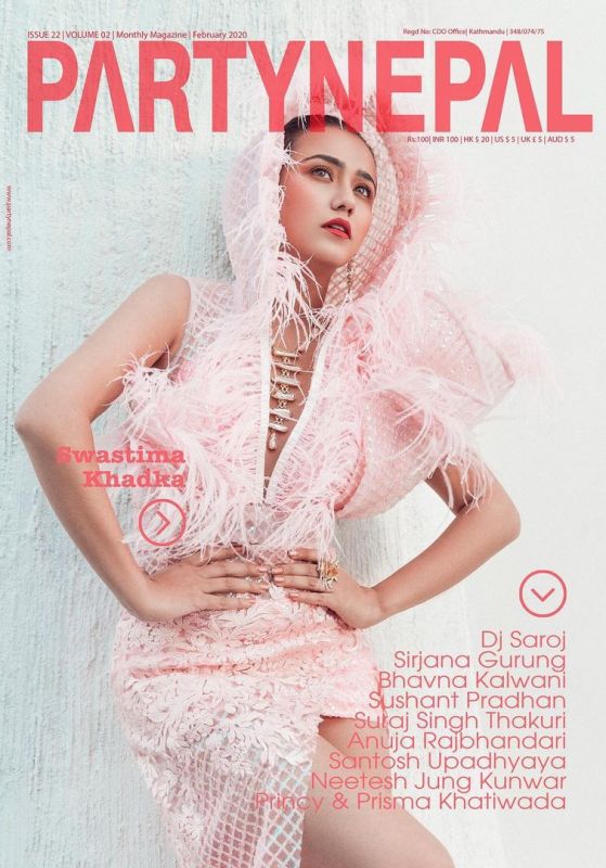 Swastima Khadka on the cover page of a magazine