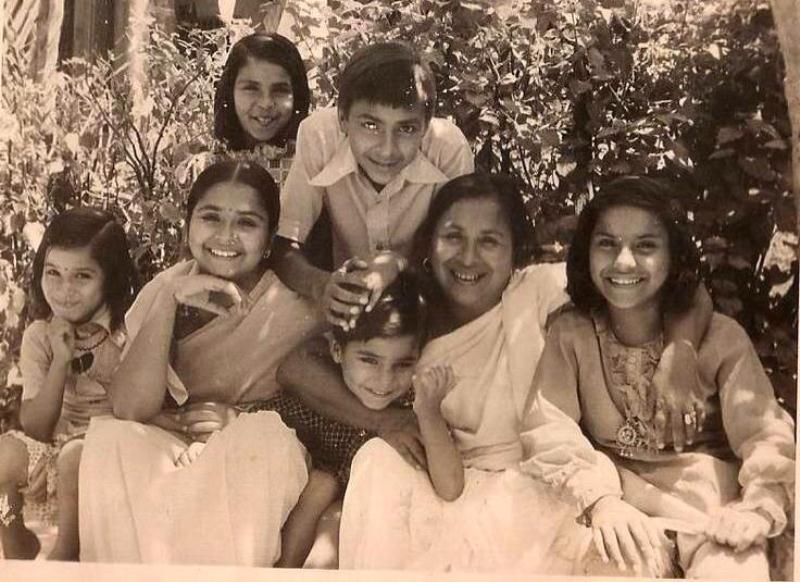 Yamini with her mother and siblings
