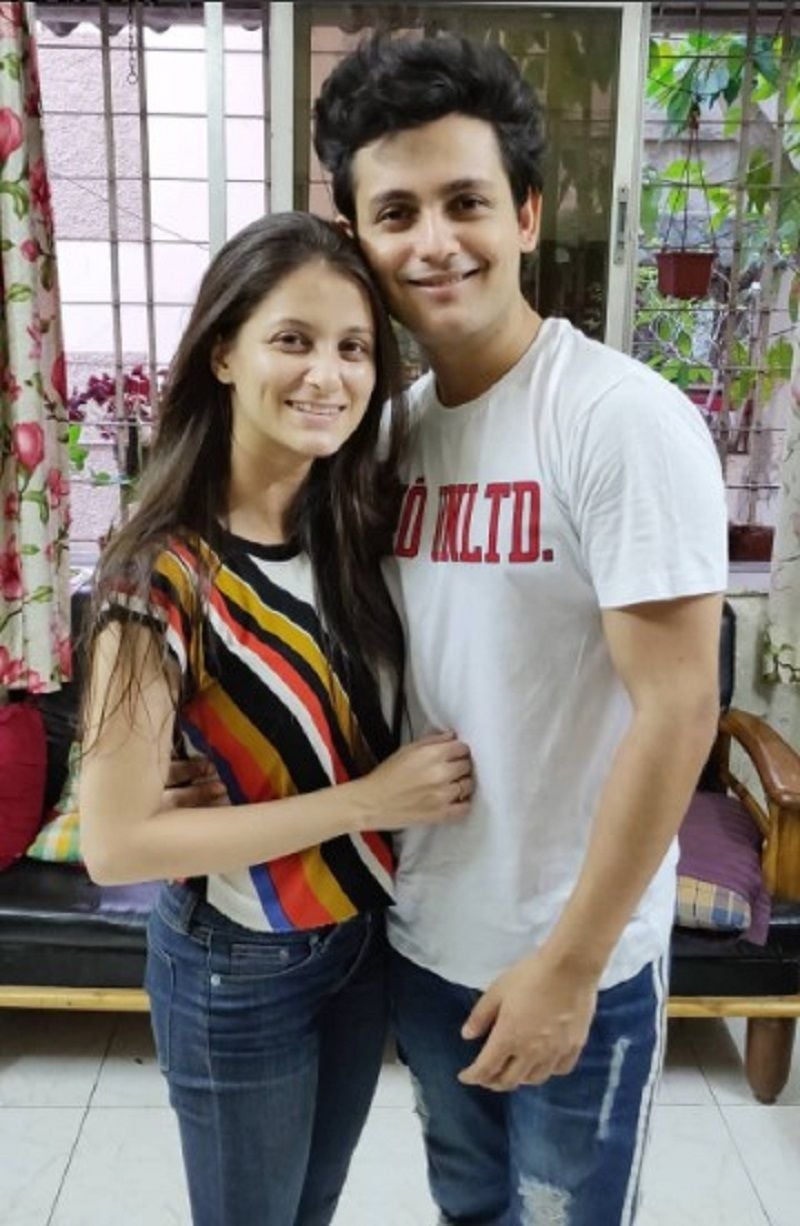 Adish with his girlfriend