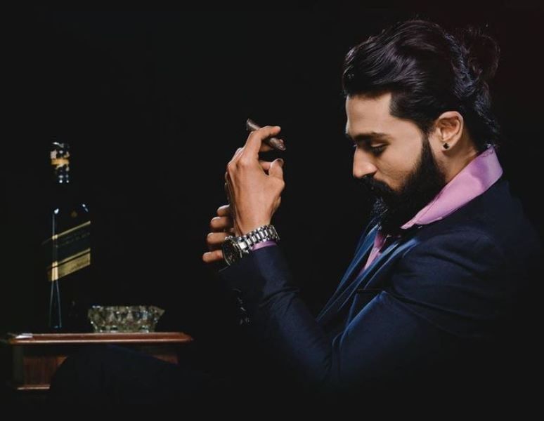 Bala Hasan's picture form the promotions of a Cigar brand