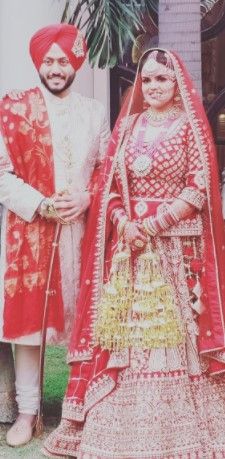 Dishu with her husband Pukhraj