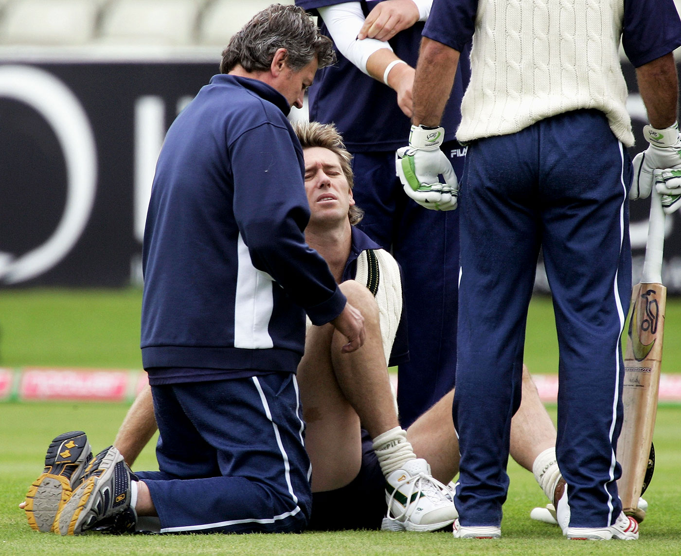 Glenn Mcgrath ankle injury at edgbaston during 2005 Ashes