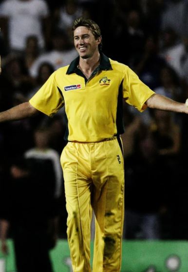 Glenn Mcgrath during a T20I game against New Zealand