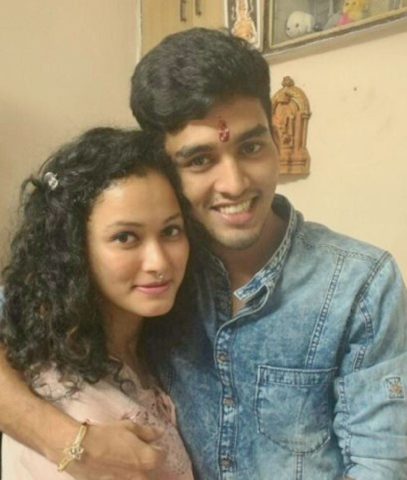 Neetha with her brother