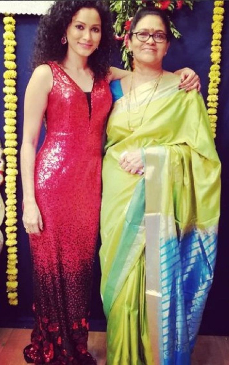 Neetha with her mother