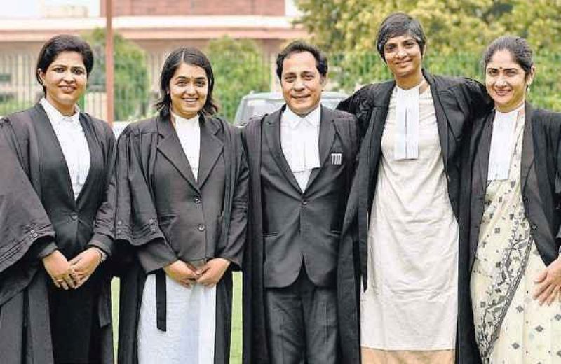 Saurabh Kirpal with lawyers who helped to scrap Section 377