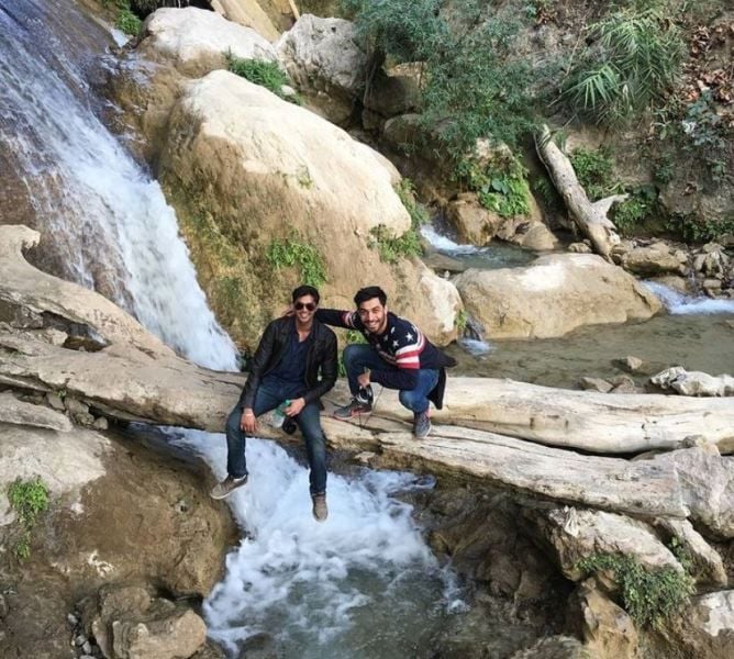 Suraj Nambiar picture with his friends from a trekking trip