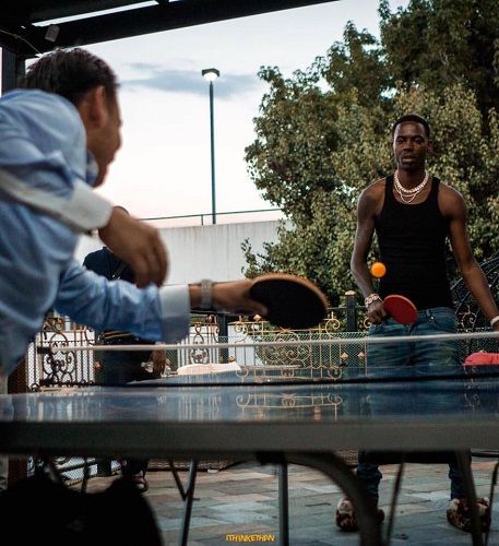 Young Dolph while playing Ping Pong