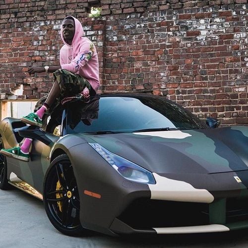 Young Dolph with his Jaguar
