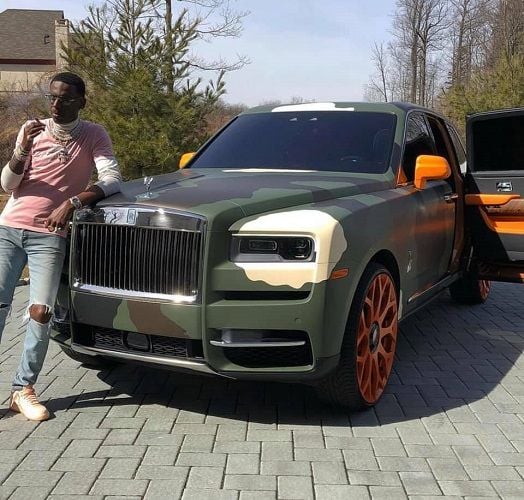 Young Dolph with his truck
