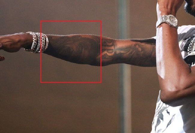 Young Dolph's tattoo on his right forearm