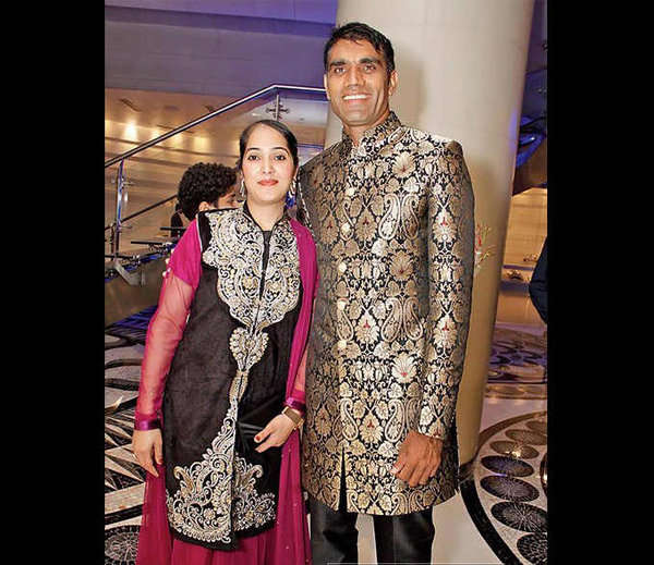 Munaf Patel with his wife