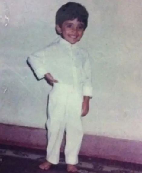 Ajaz Patel when he eight years old