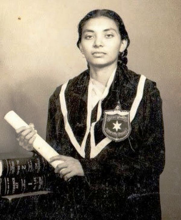 An old picture of Anandiben Patel