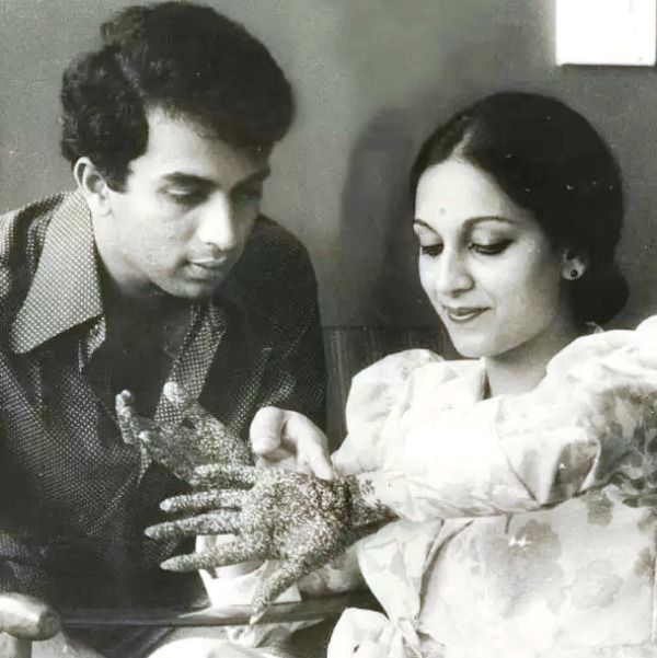 An old picture of Marshneil Gavaskar and her husband, Sunil Gavaskar