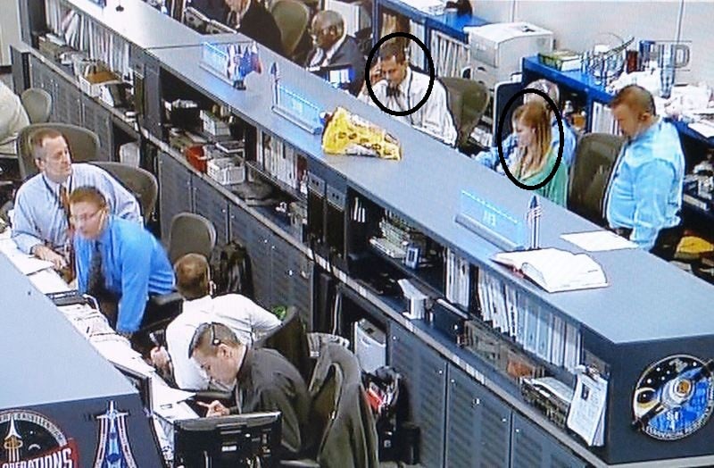 Anil and Anna (encircled) while working together on SpaceX's mission