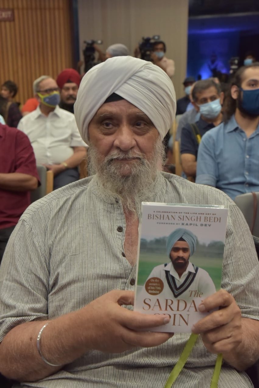 Bishan Singh Bedi during a launch of his book