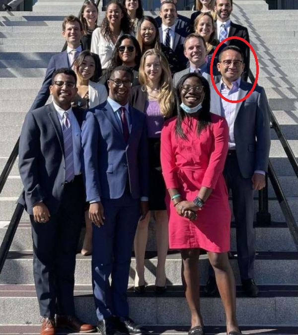 Gautam Raghavan while posing with his colleagues at White House