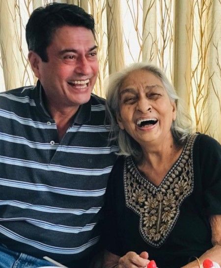 Kanwaljit with his mother