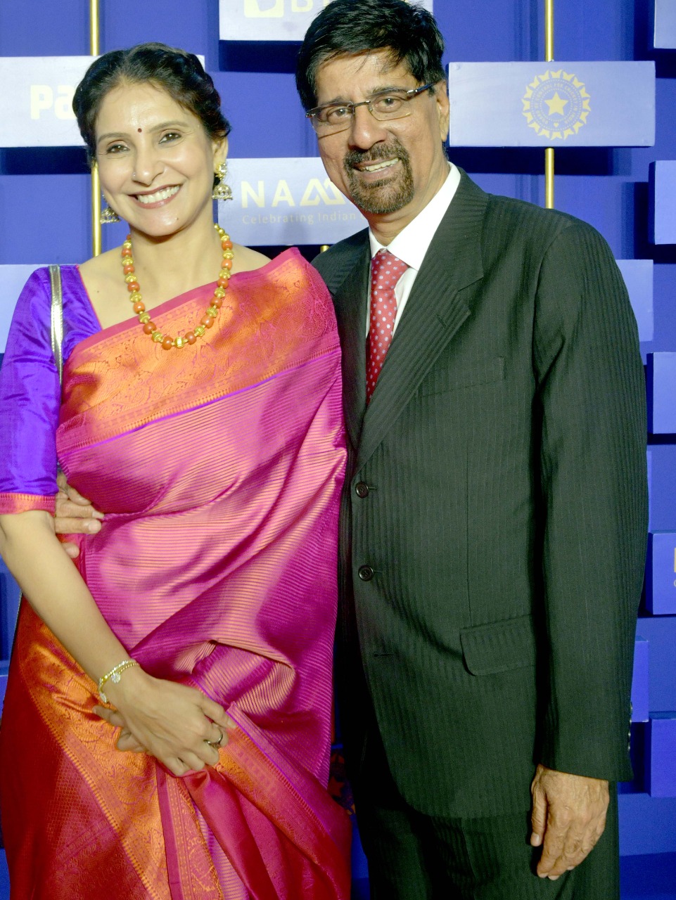 Krishnamachari Srikkanth with his wife