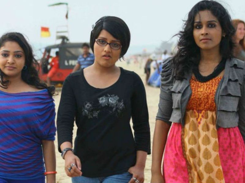 Leena Maria Paul's (extreme right) still from the film 'Husbands in Goa'