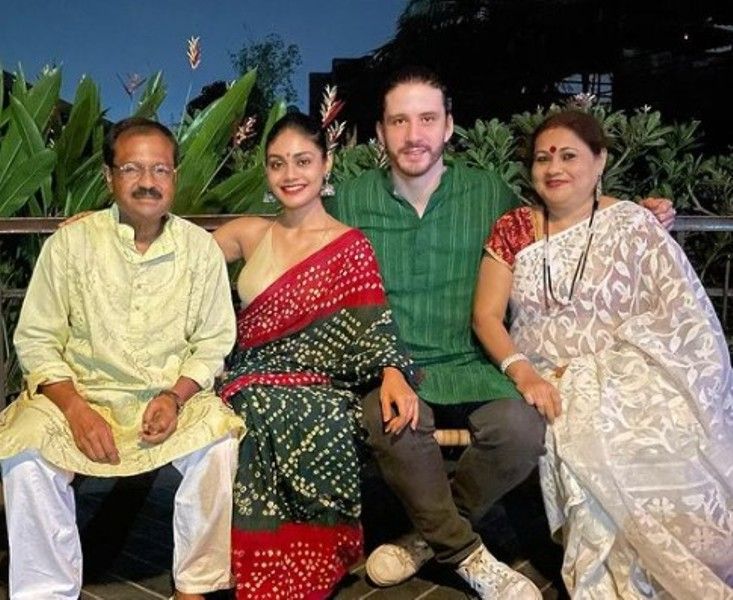 Michael with Sreejita's parents