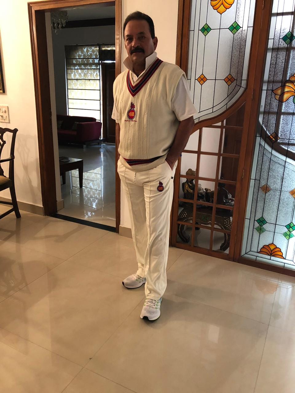 Madan Lal in white uniform