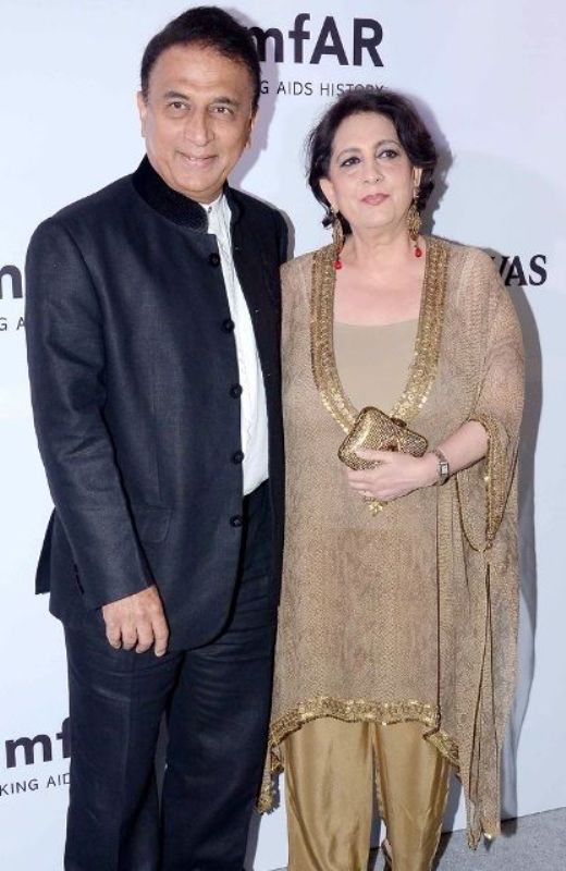 Marshneil Gavaskar with her husband, Sunil Gavaskar