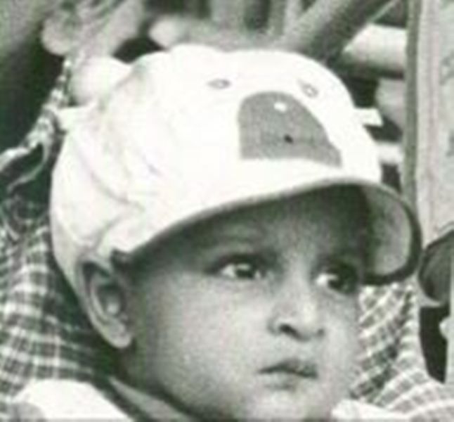 Rohan Gavaskar as a baby