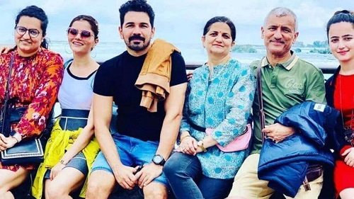 Rohini Dilaik with her parents, sisters, and brother-in-law