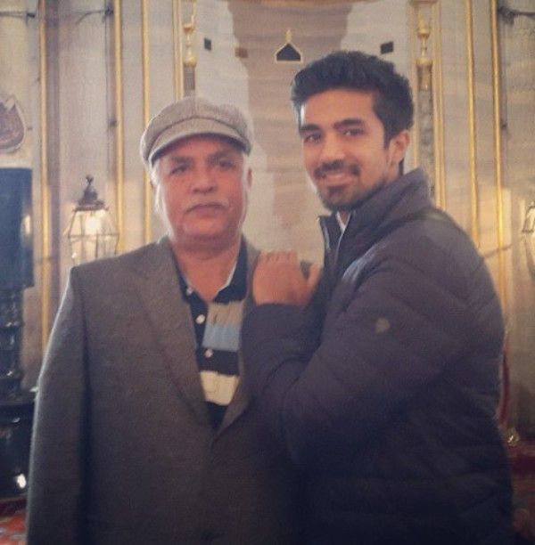 Saqib with his father