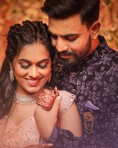 Sayli Kamble and Dhawal's engagement picture