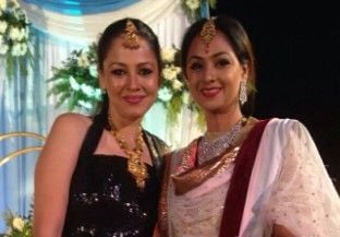 Simran with her sister Jyoti