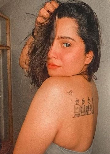 Steffi Kingham's tattoo on the left side of her back