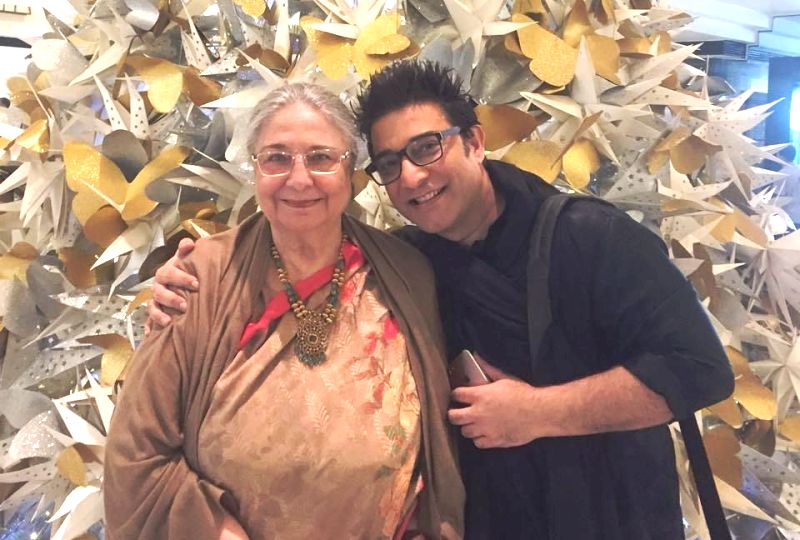 Suneet Varma with his mother