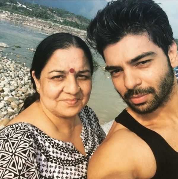Vipul with his mother