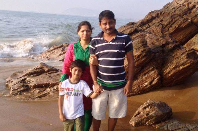 Y. Ravi Shankar with his family
