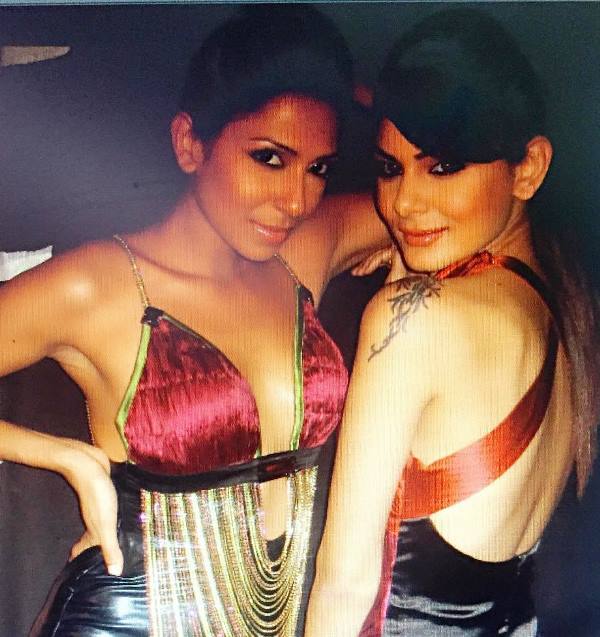 A picture of Aanchal Kumar (right) featuring her shoulder tattoo