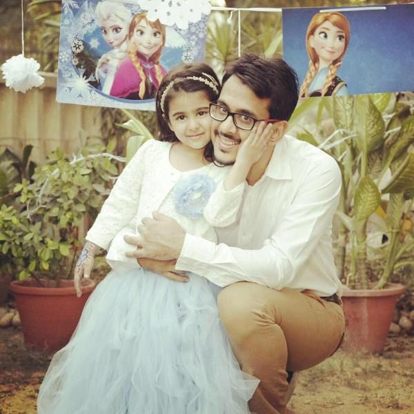 Aman with his daughter Adaa
