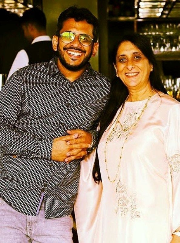 Aman with his mother