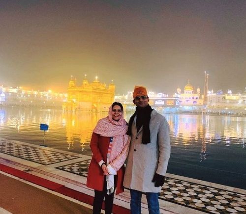 Dr. Praveen Tripathi at the golden temple